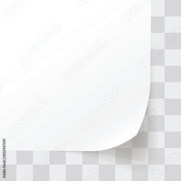 Obraz paper corner slightly lifted on template back