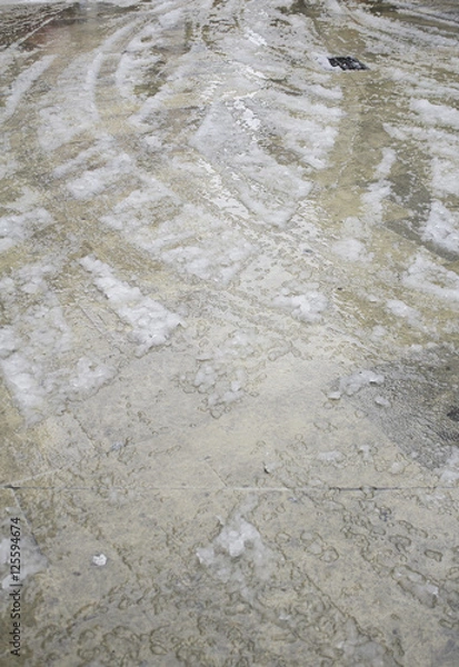 Fototapeta Ice on urban street