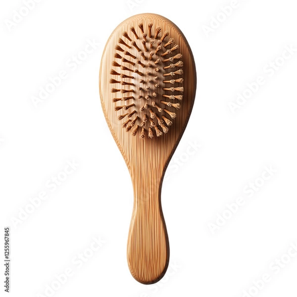 Obraz wooden comb isolated on white background