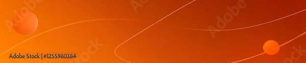 Obraz Bright orange background with geometric shapes and gradients, a simple vector banner design for the website of a graphic designer,