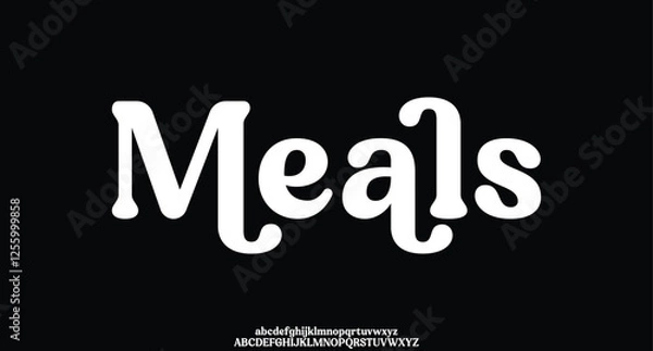 Fototapeta Meals, Luxury alphabet letters font. Typography elegant wedding classic lettering serif fonts decorative vintage retro. vector illustration 
