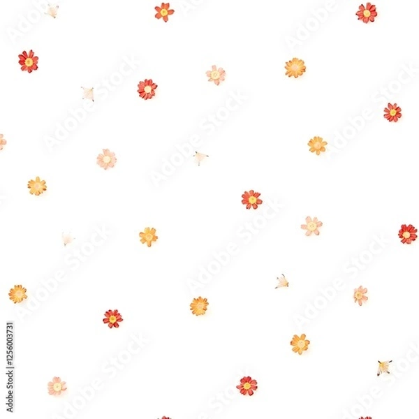 Fototapeta seamless background with flowers