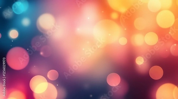 Fototapeta Bokeh Background with Vibrant Colors