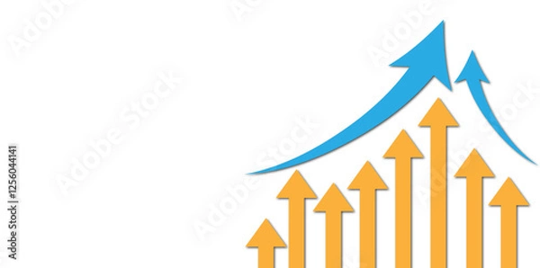 Obraz Visualizing Success: Financial Growth Chart Illustration