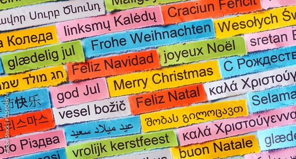 Obraz Merry Christmas  on  different languages
