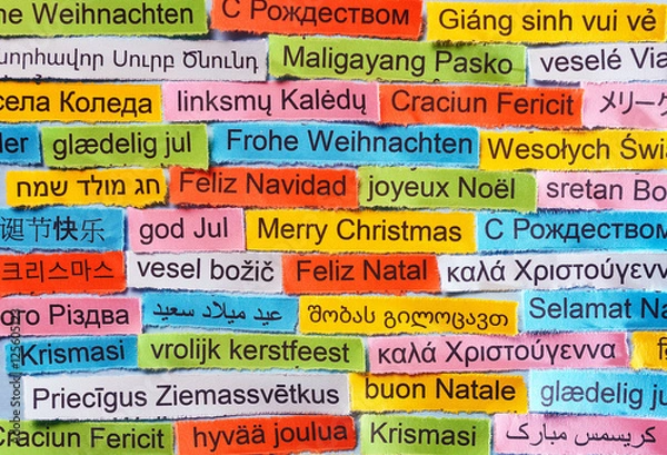 Obraz Merry Christmas  on  different languages