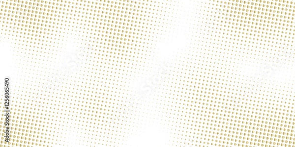 Obraz Geometric halftone vector pattern. Background texture Abstract Golden halftone backdrop in white