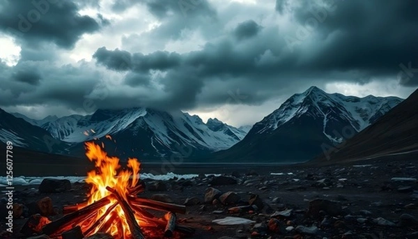 Obraz campfire in nature