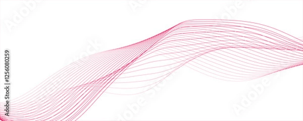Fototapeta Vector abstract Technology flow pink blend curve wave line digital isolated energy abstract art modern geometric vector pattern background.  minimal flowing diagonal creative wavy line design texture 