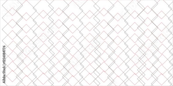 Obraz Abstract white and gray technology concept diamond triangle geometric line background  white transparent material in triangle diamond and squares shapes in random geometric