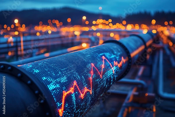 Fototapeta Pipeline Data Overlay