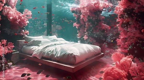 Obraz underwater scene with coral reef