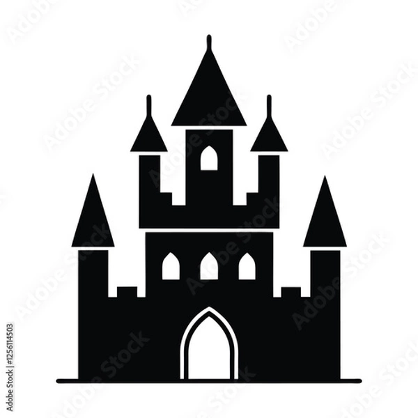 Obraz A castle vector silhouette illustration
