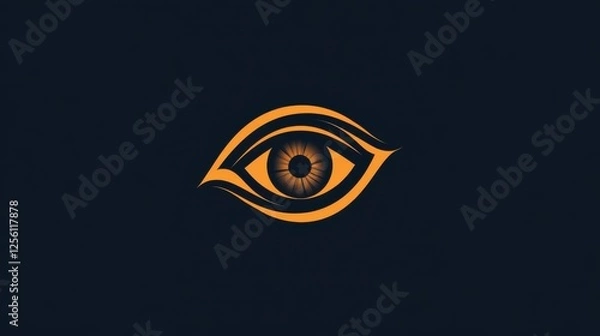 Fototapeta Eye Logo Design: Refined Minimalist Mark for Visual Precision