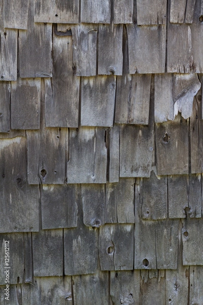 Obraz Weathered Shingles on old barn wall
