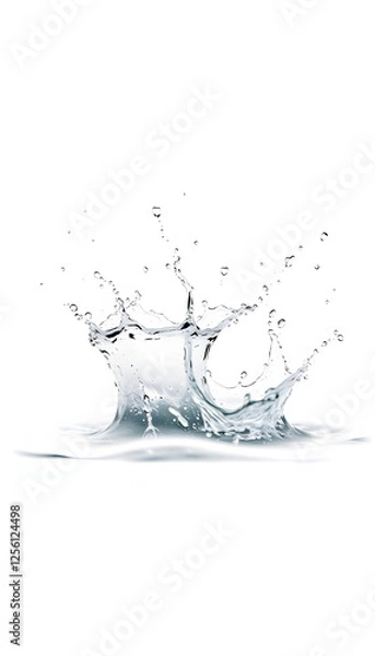 Obraz water splash isolated on white background,beautiful splashes a clean water, vintage. with white shades