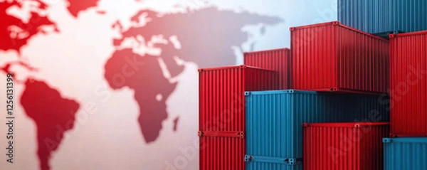 Fototapeta Export tariff analysis to optimize pricing in different countries by understanding tax rates and duties, export, tariff planning 
