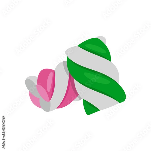 Obraz Marshmallow, Sweets Vector Illustration Isolated