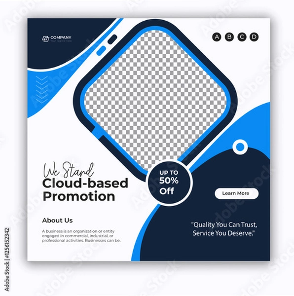 Obraz Digital marketing and corporate business service social media post banner template design