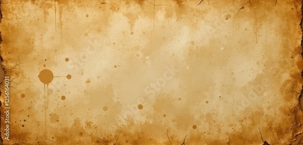 Fototapeta Dirty old brown orange background parchment