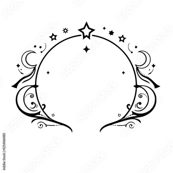Obraz A whimsical

Frame of a beautiful image, A digital art element featuring a crescent graphic.