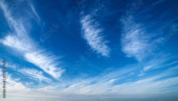Obraz blue sky cirrus clouds