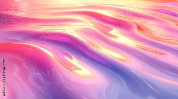Fototapeta Abstract pink, purple, and orange wavy texture background.