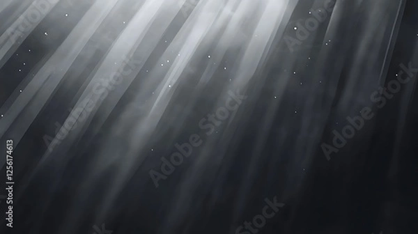 Fototapeta Light rays, dark background, particles, abstract, design
