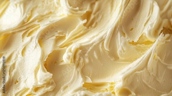 Fototapeta Fresh Creamy Butter Close Up Texture for Baking and Cooking Use