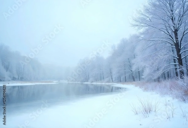 Obraz winter scene - Generative AI