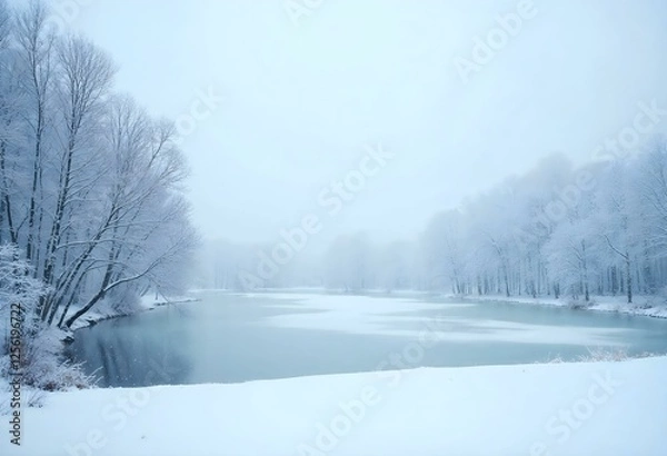 Obraz winter scene - Generative AI