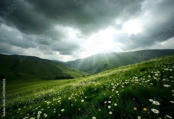 Obraz rolling hills - Generative AI