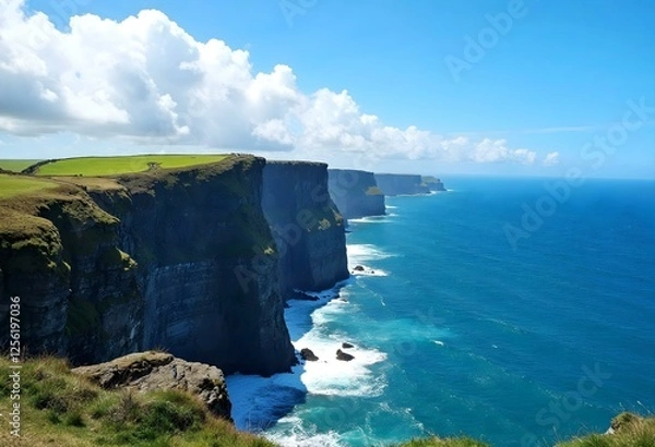 Obraz Coastline cliffs - Generative AI