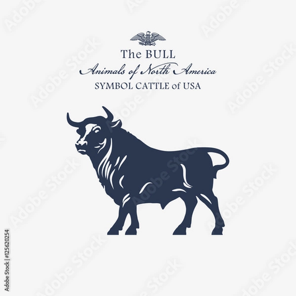 Obraz Бык, символ животноводства Америки