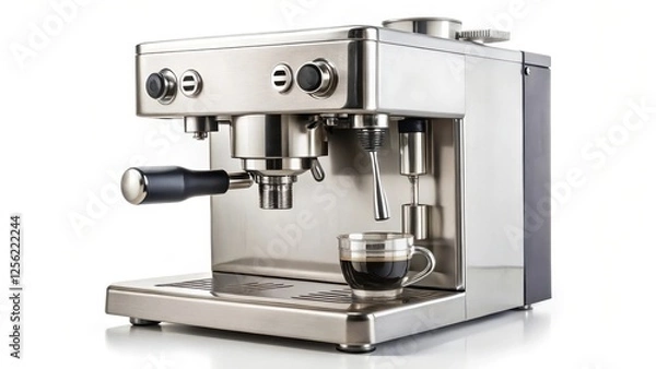 Fototapeta Espresso Machine on White Background