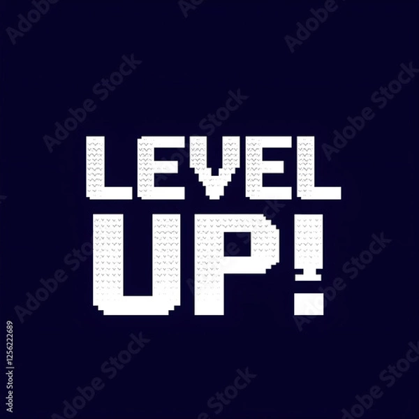 Obraz Level-up pixel graphic design