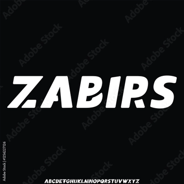 Fototapeta Unique and luxury alphabet font vector