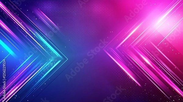 Fototapeta Neon Arrows Abstract Background