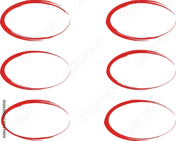 Fototapeta ellipse red colorful abstract frames set
