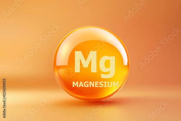Obraz Glossy sphere with Magnesium symbol