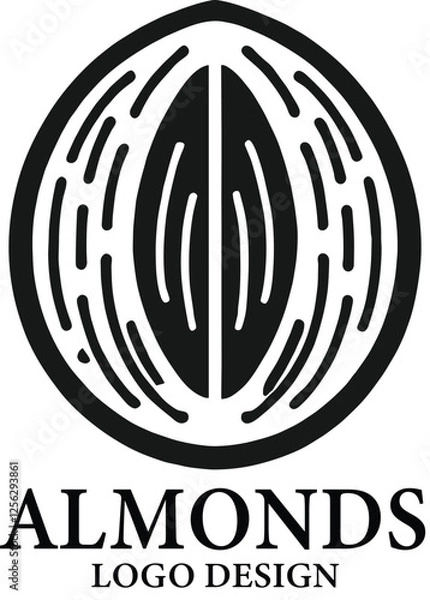 Fototapeta Almonds Vector Logo Design
