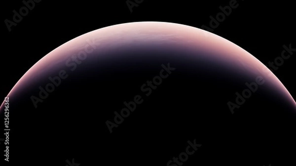Fototapeta Pink planet, space, dark background, cosmic