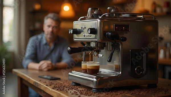 Obraz a Modern Coffee Machines with glass