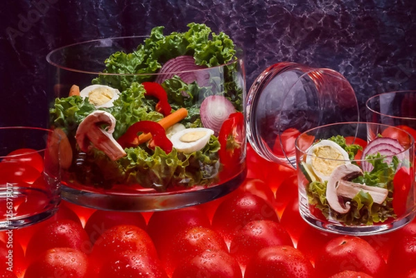 Obraz Tomates et salade