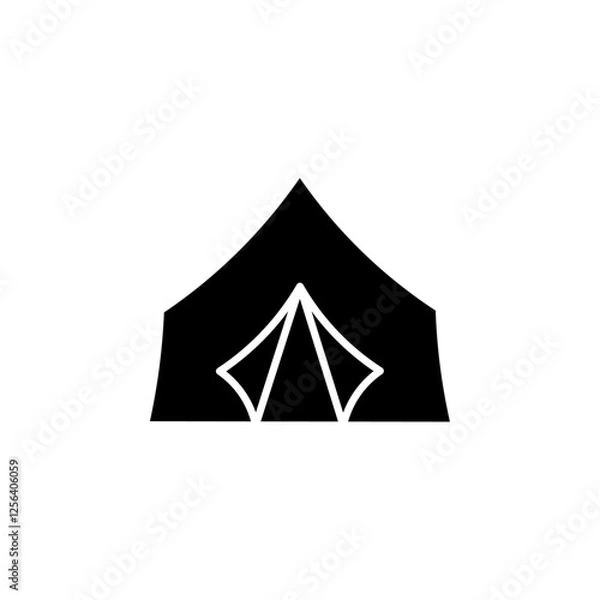 Obraz tent icon Simple thin line logo