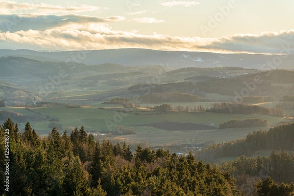 Obraz sunste over the mountains