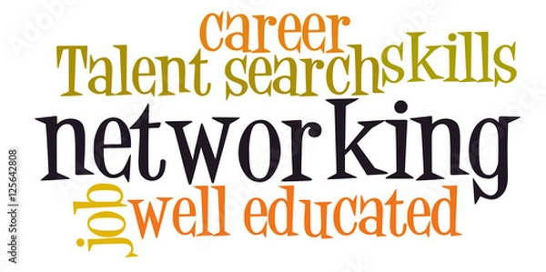 Fototapeta Networking word cloud