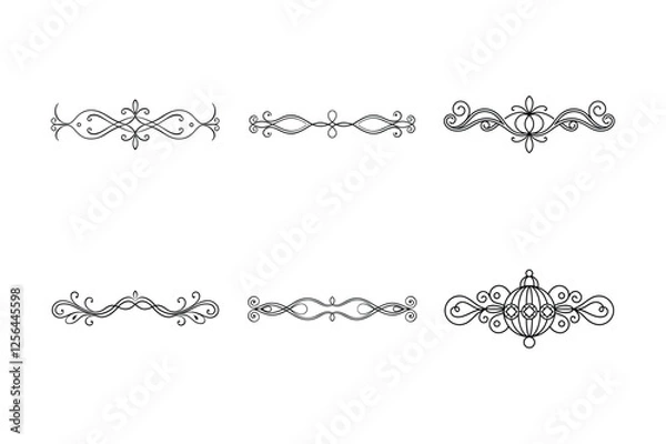 Fototapeta set of decorative elements for design