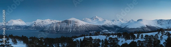 Obraz Winter mountain sunset