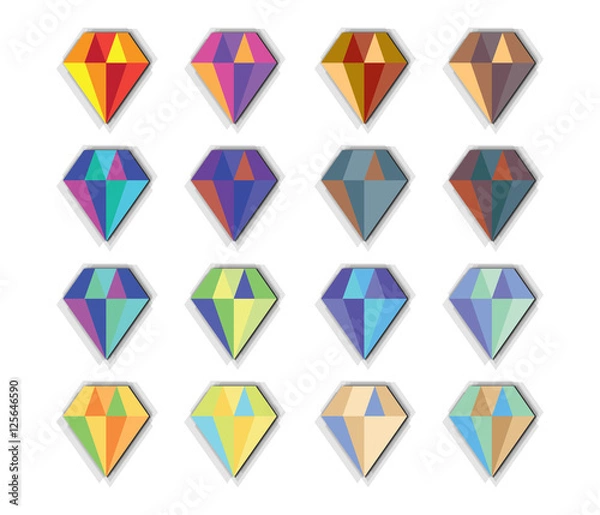 Fototapeta Diamond Icon Set